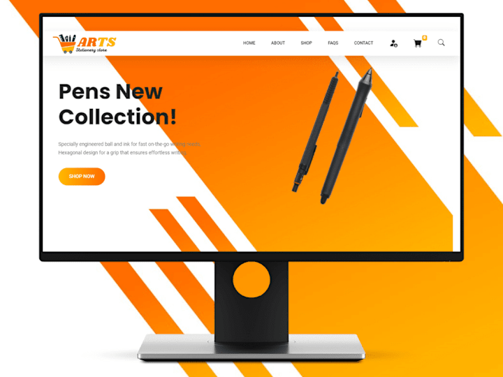 Cover image for Arts Stationery E-commerce store