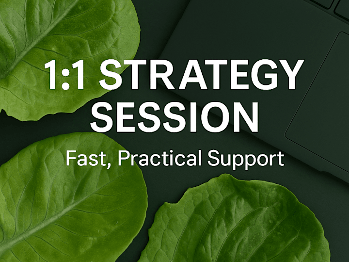 Cover image for 1:1 Strategy Session — Fast, Practical Support