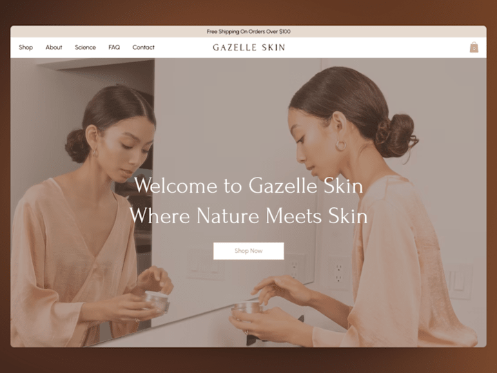 Cover image for Gazelle Skin E-Commerce Website Development - Wix Studio