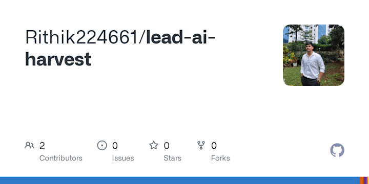 Cover image for Lead AI Harvest - Intelligent Lead Generation Tool