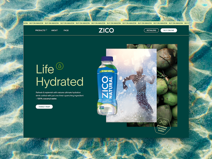 Cover image for Zico Coconut Water: Shopify Store