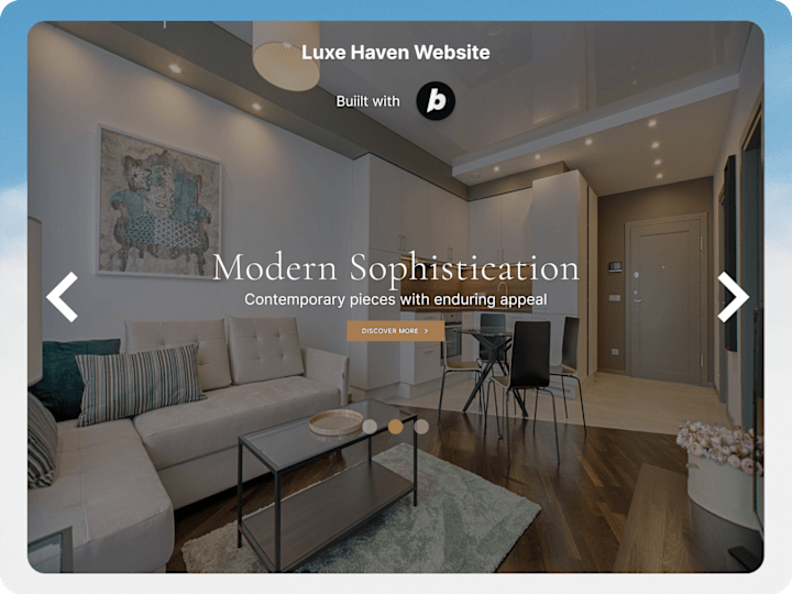 Cover image for LuxeHaven Luxury Home Decor Website