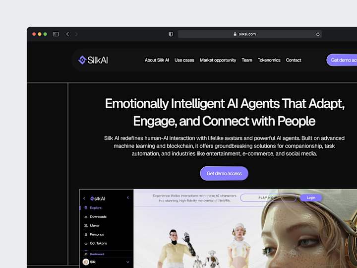 Cover image for Silk AI Landing Page and Branding