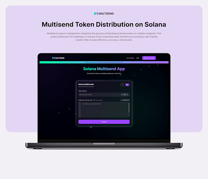 Cover image for Solana Token Multisender  (Behance)