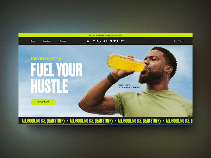 Cover image for VitaHustle by Kevin Hart: Superfood Protein Shopify Store