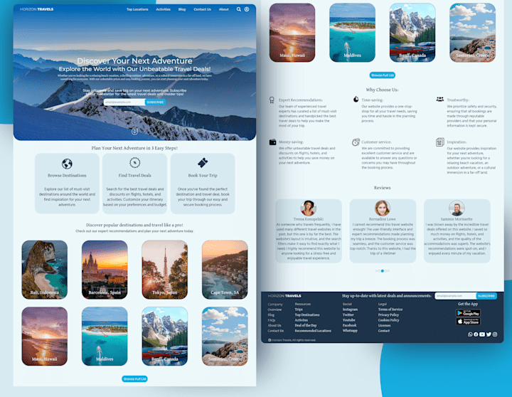 Cover image for Horizon Travels - Web & App Design