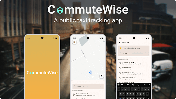 Cover image for CommuteWise Public Taxi Tracking App Prototype