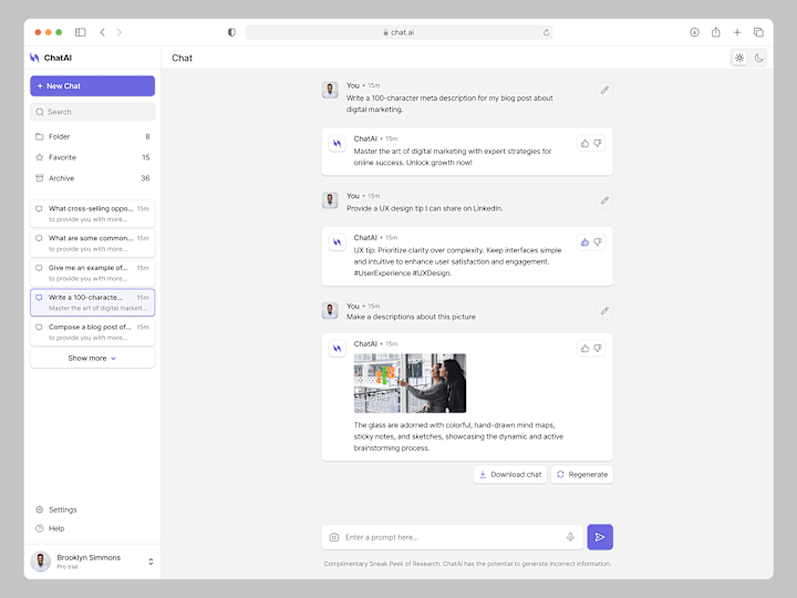 Cover image for Chat AI Assistant Platform Web App