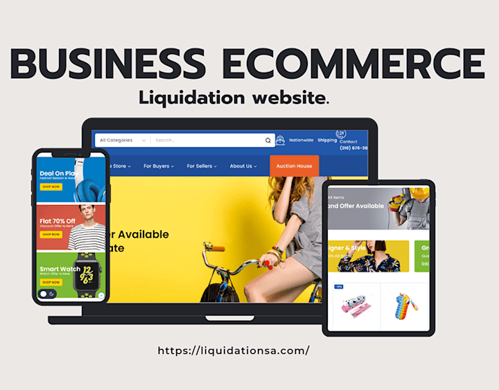 Cover image for Ecommerce and liquidation website.