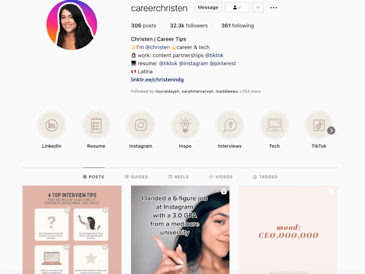 Cover image for @CareerChristen on Instagram