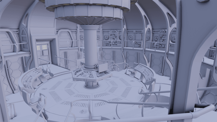 Cover image for Hard-surface 3D Model: TARDIS Control Room (Doctor Who)