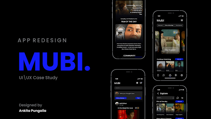 Cover image for MUBI App Redesign (UI\UX Case Study) :: Behance