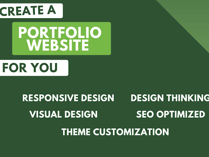 Cover image for I'll Create a portfolio website for you.