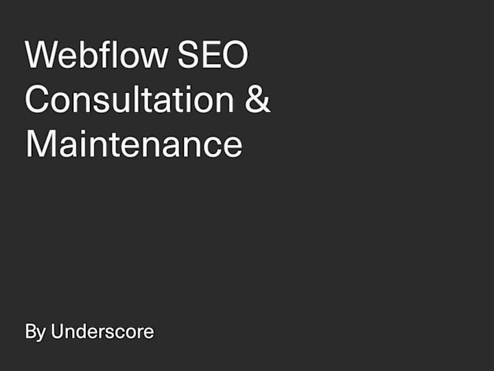 Cover image for Webflow Technical SEO 