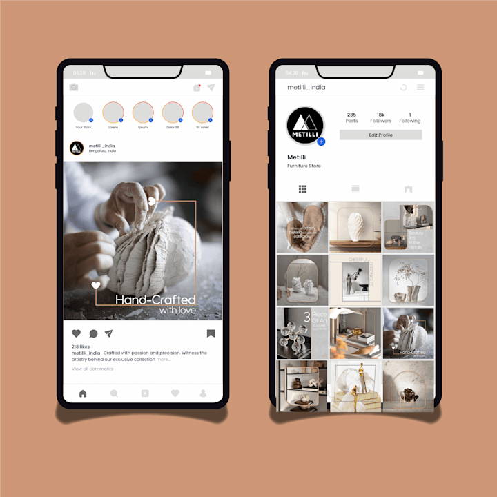 Cover image for Instagram Grid for a Luxury Home décor and Interior Brand