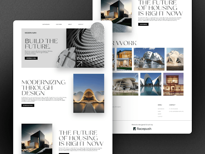 Cover image for Modern Aura Architecture Firm Website