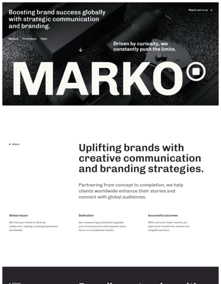 Cover image for Marko - One Page Website Template