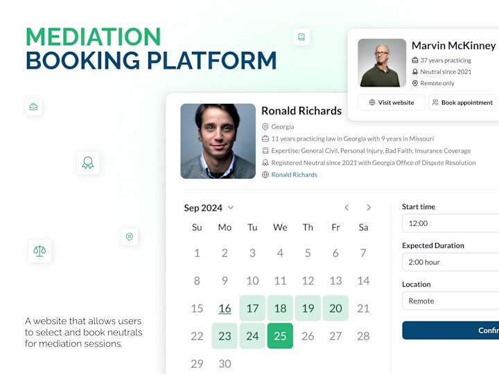 Cover image for Comprehensive Booking and Mediation Platform Development