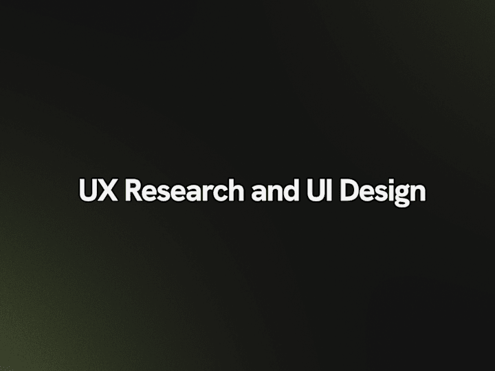 Cover image for UX Research and UI Design