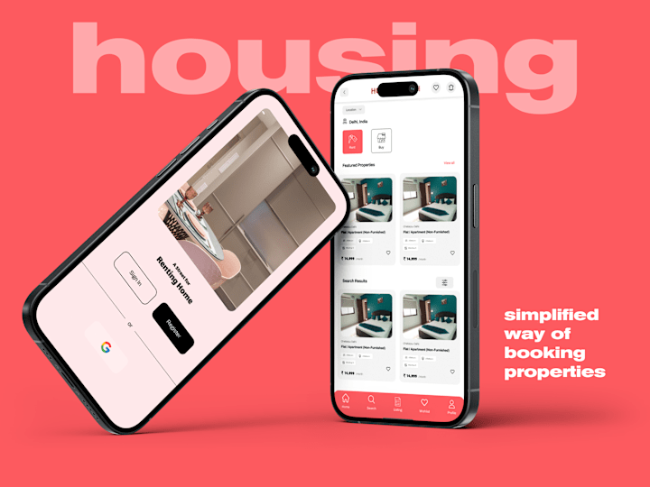 Cover image for UI / UX design - housing platform