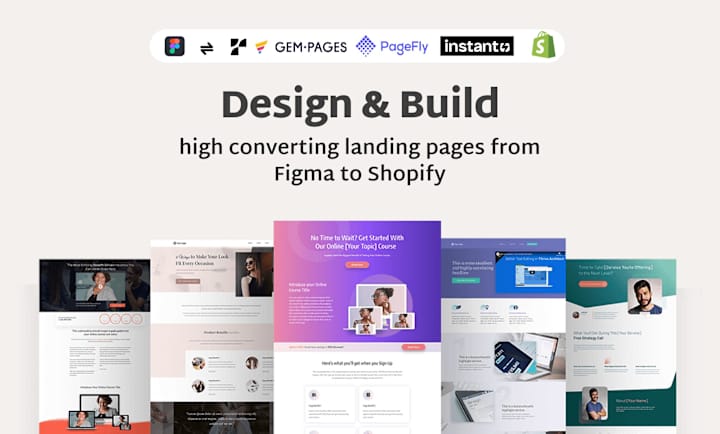 Cover image for I will design and build out your shopify landing page with replo