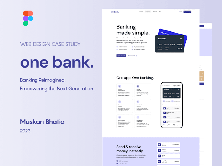 Cover image for one bank - Designing a User-Focused Financial Website