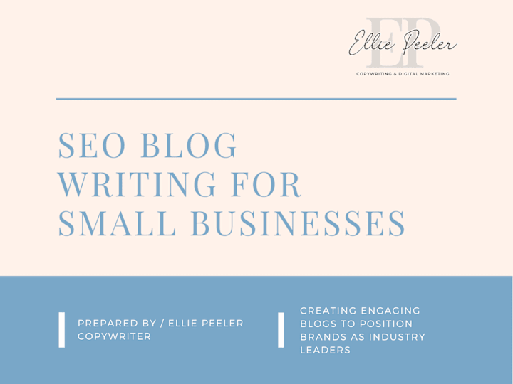 Cover image for SEO Blog Writing for Small Businesses