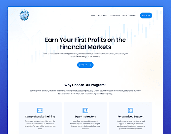 Cover image for Forex Landing Page Design 