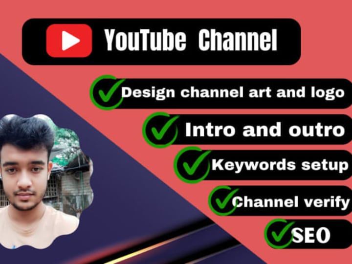 Cover image for I will create and setup YouTube channel 
