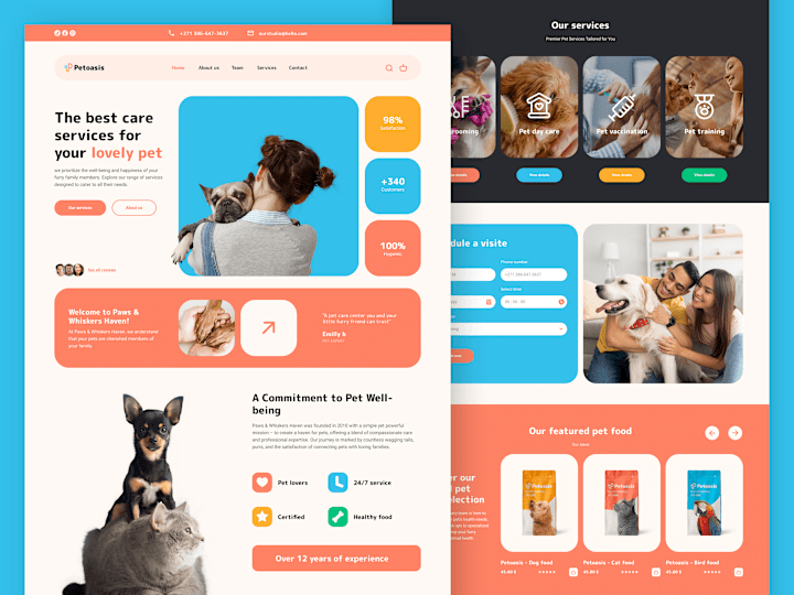 Cover image for PetOasis -  Pet Care & Food Webflow Website