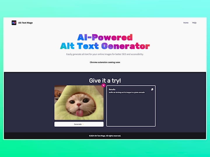 Cover image for Alt Text Mage: Alt Text Generator Web App