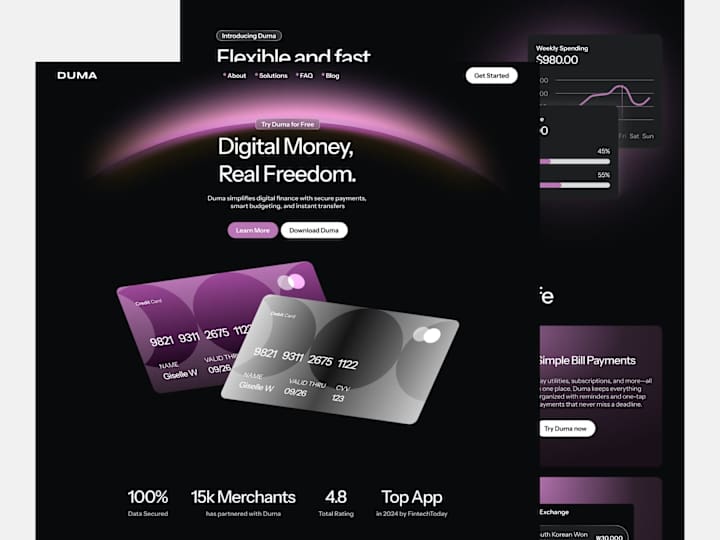 Cover image for Duma Landing Page Design
