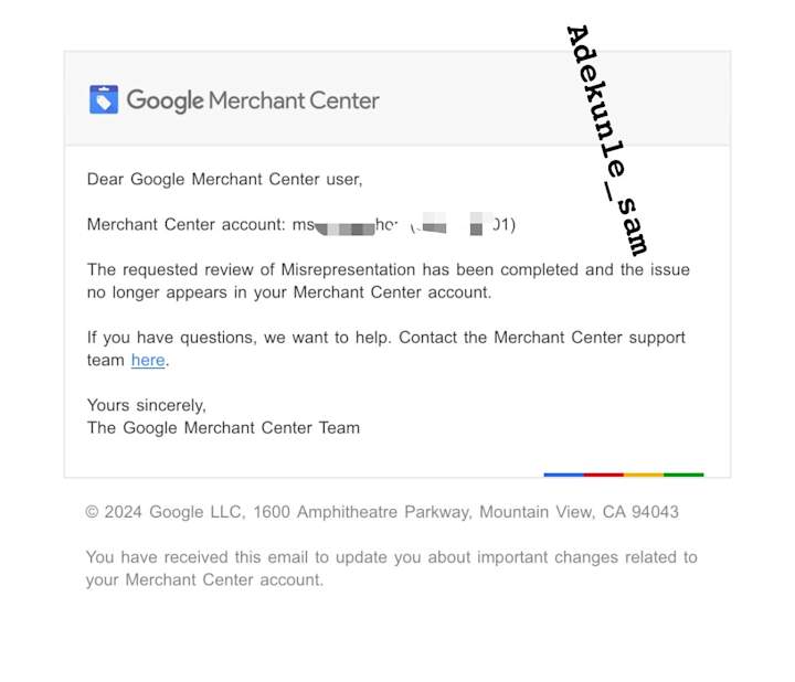 Cover image for Google Merchant Center Suspension Resolution