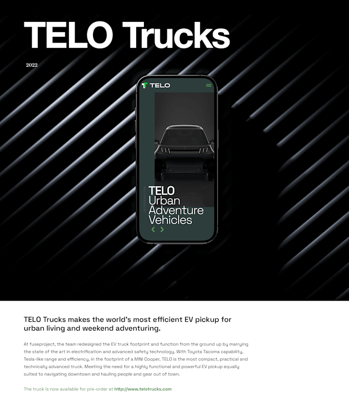 Cover image for Trucks Website UI/UX Design Telo :: Behance