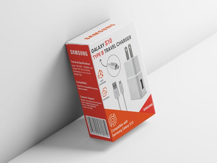 Cover image for Samsung Charger Box Packaging Design 