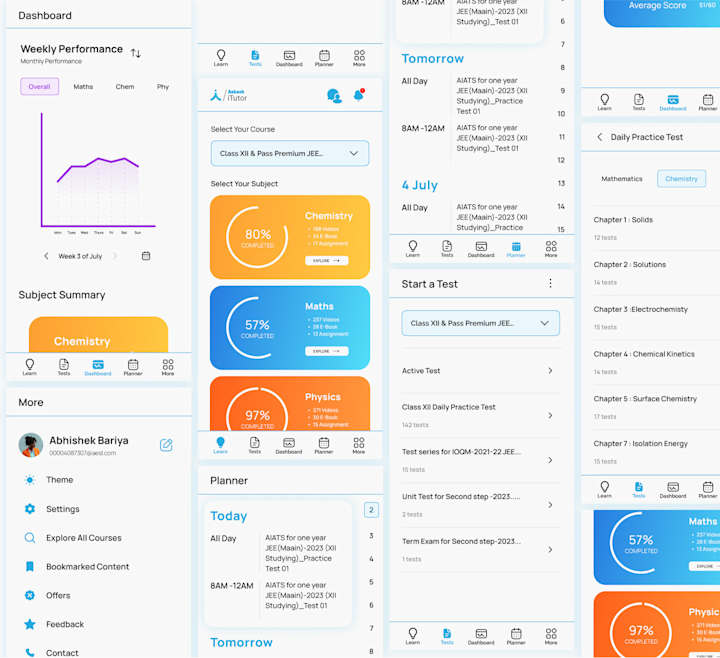 Cover image for Ed-tech app UI design with seemless UX