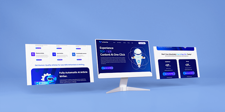 Cover image for AI website Writomize :: Behance