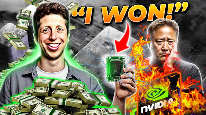 Cover image for Sam-Altman-Chip-Beats-NVIDIA - Thumbnail Design