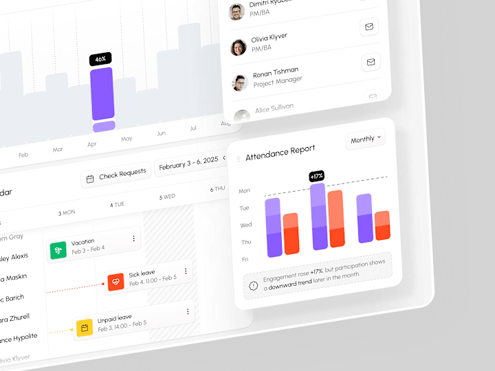 Cover image for HR Platform – Light Mode UI for Team Management
