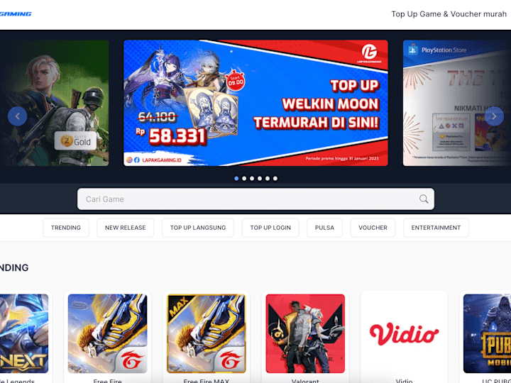 Cover image for Lapakgaming - Top Up Gaming 