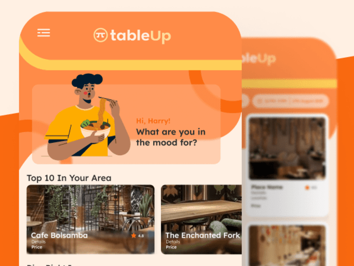Cover image for TableUp - A restaurant booking app - UI/UX Case study