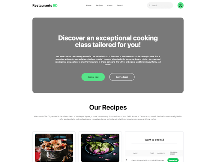 Cover image for Restaurant Website React.js