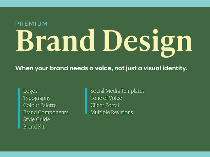 Cover image for Premium Brand Design (Visual & Verbal Identity)