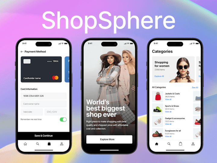 Cover image for ShopSphere - An eCommerce Application made with flutter