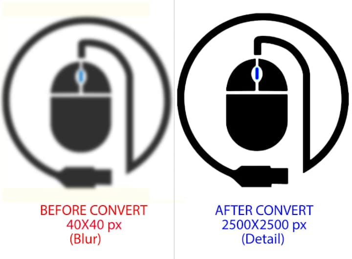 Cover image for I will convert a low resolution graphic to high resolution