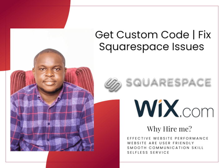 Cover image for You will get Custom Code | Fix Squarespace Issues