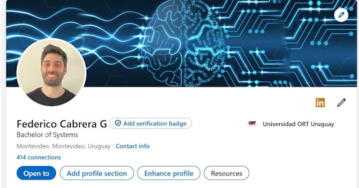 Cover image for Linkedin profile