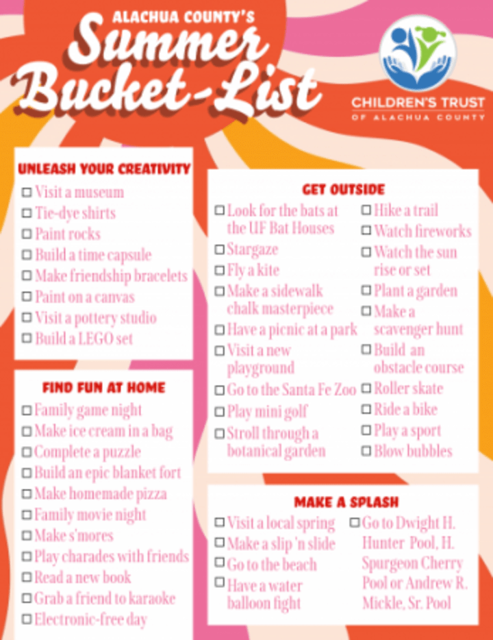 Cover image for Children's Trust of Alachua County Bucket List