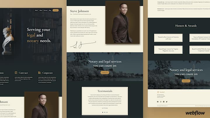 Cover image for Sealed Notary & Legal Professional Webflow Website Template