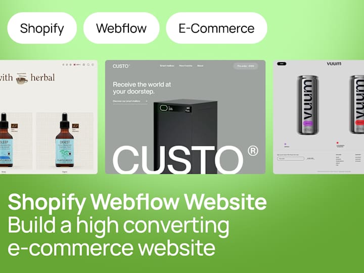 Cover image for Custom E-Commerce Sites: Shopify, Webflow & Smootify